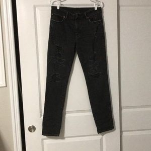 American eagle black ripped jeans
